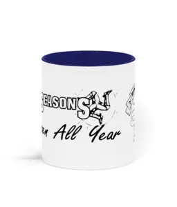 Manx Cider Vision 2026 in partnership with All Seasons blue two-toned ceramic mug