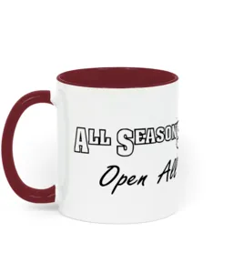 Manx Cider Vision 2026 in partnership with All Seasons bordeaux two-toned ceramic mug