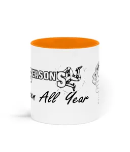 Manx Cider Vision 2026 in partnership with All Seasons orange two-toned ceramic mug