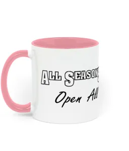 Manx Cider Vision 2026 in partnership with All Seasons pink two-toned ceramic mug